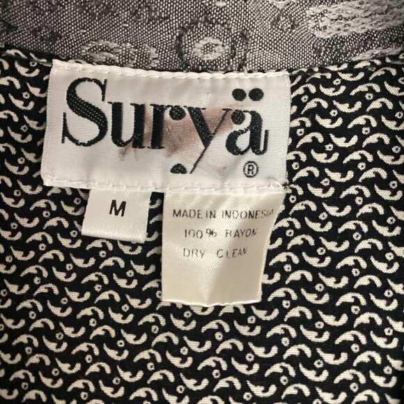 VTG Surya M BOHO Patchwork Cropped Jacket Mixed Media Beaded Embroidered 184B - Picture 10 of 10